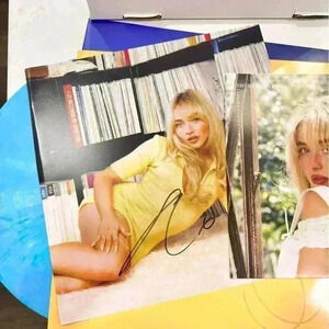 Signed Insert - Sabrina Carpenter Short N' Sweet Light Sky Blue LP Vinyl Record